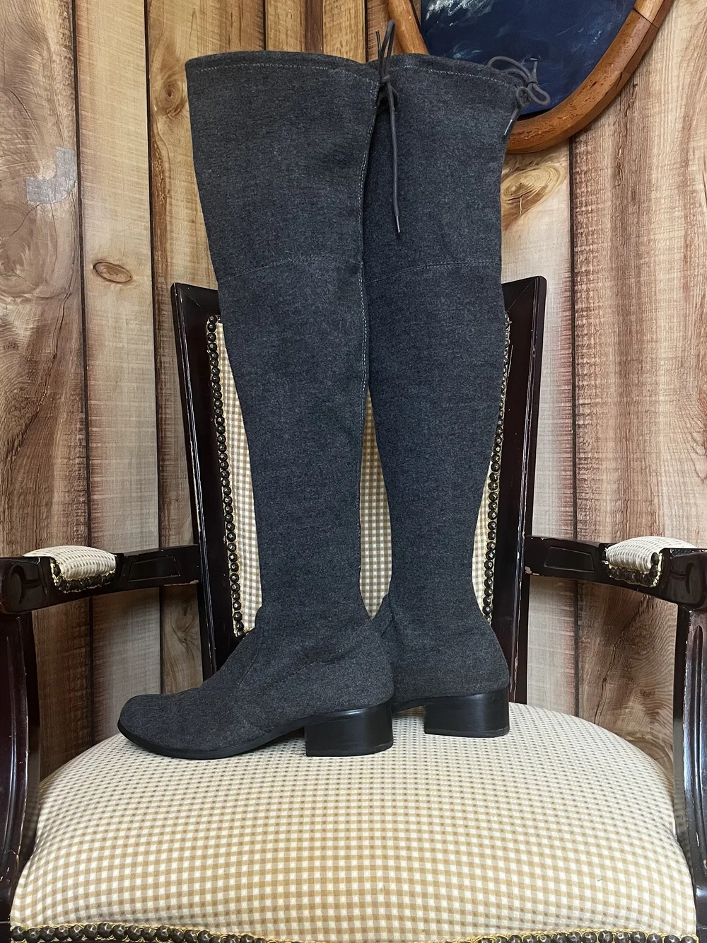 💋 Charles by Charles David ”Gunter/Gunner” Grey over-the-knee stretch boots